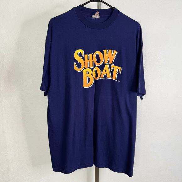 Vintage Show Boat T-Shirt Musical Movie Promo Blue Men's Size XL Single Stich - Picture 2 of 8